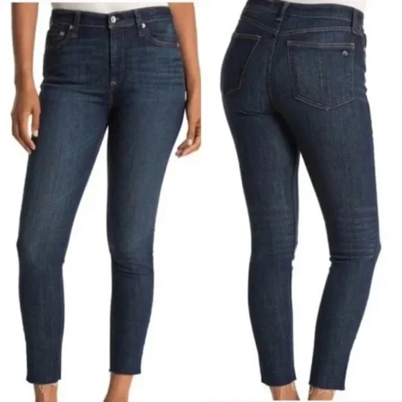 Rag & bone Nina High Rise Ankle Skinny Jeans | Kayt (Blue Wash) | Size 29 - Picture 1 of 5